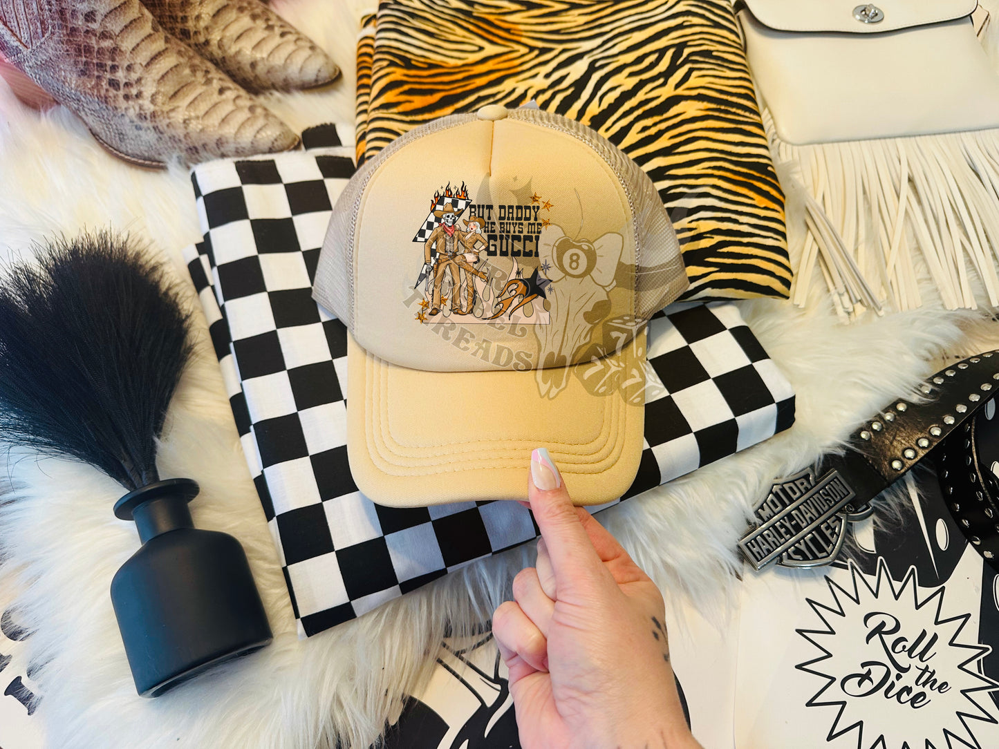But Daddy …boujee trucker hat ADULT SIZE
