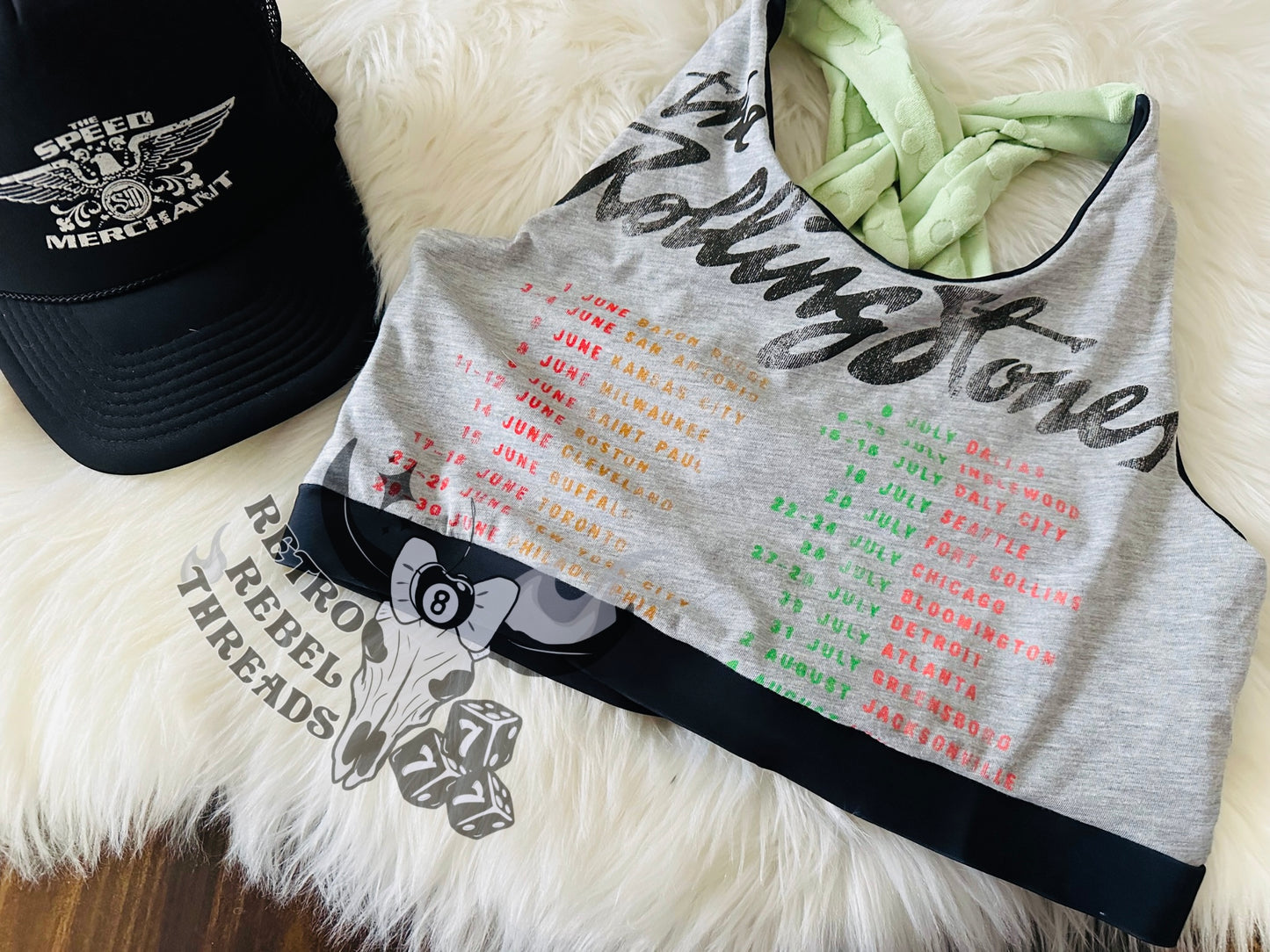 Ready to Ship ~ Womens Large Band Bralette Up-cycle