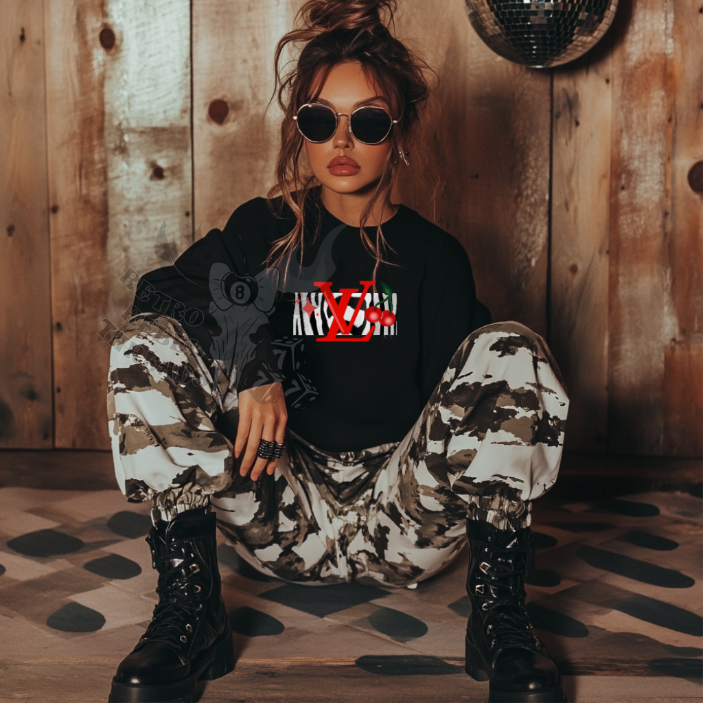 Boujee Zebra Crew neck sweater (available in kids-adults)