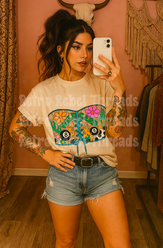 Wild card Boujee Flower Corset Tee