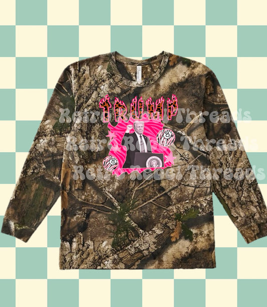Trump Camo Long Sleeve (Adult sizes only)