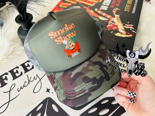 Ready to Ship ~ Adult Smoke Show Trucker Hat