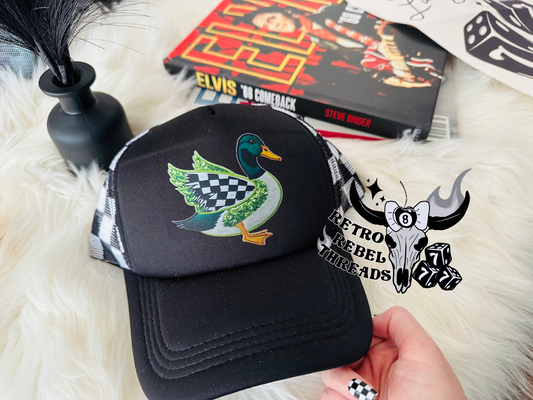 Ready to Ship ~ Adult Checkered Mallard Trucker Hat