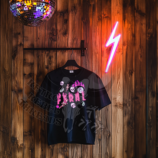 Pink feral tee (available in kids-adults)